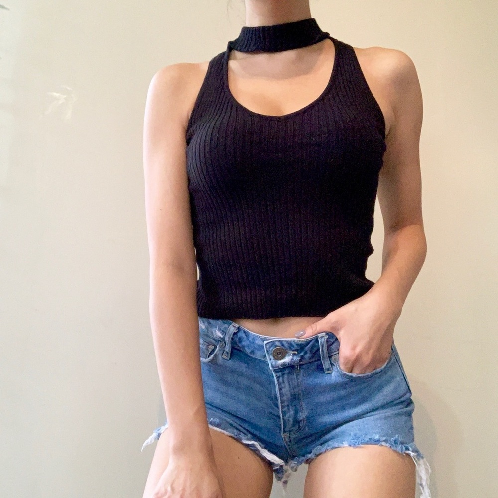 LF Knitted Choker Top